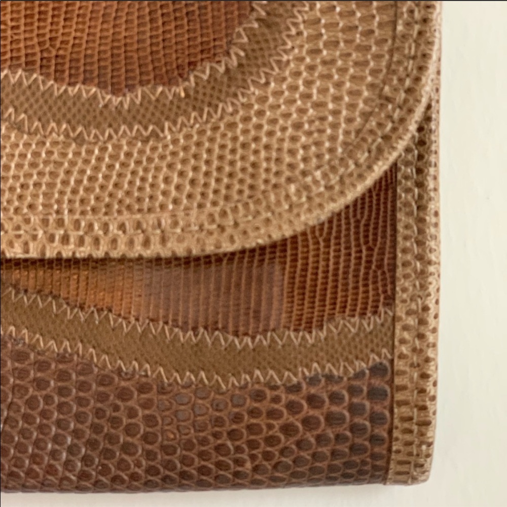 Vintage python and snakeskin Carlos falchi clutch - Picture 5 of 5